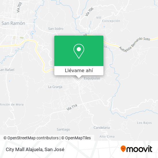Mapa de City Mall Alajuela