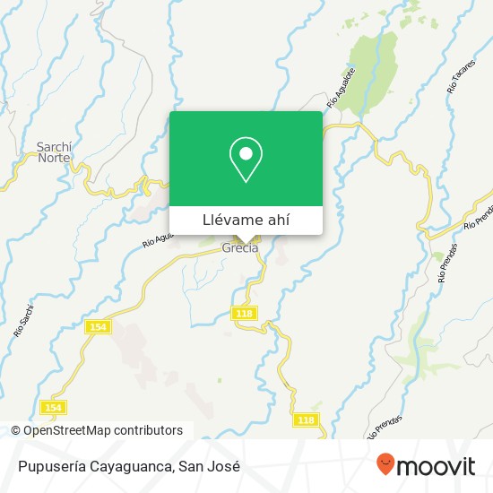 Mapa de Pupusería Cayaguanca