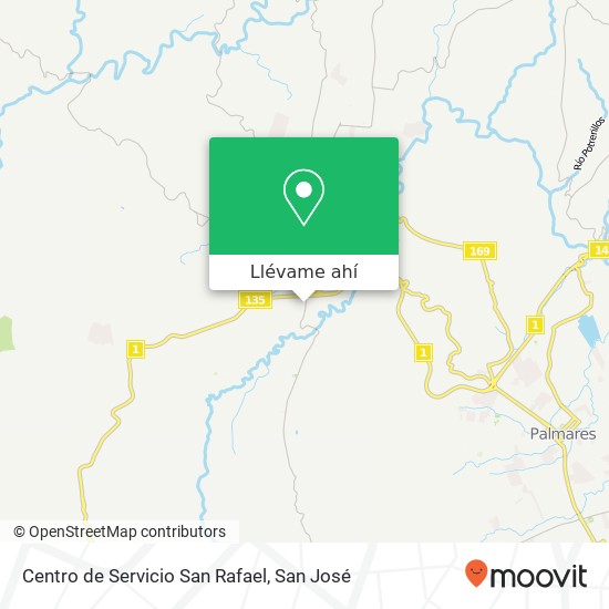 Mapa de Centro de Servicio San Rafael