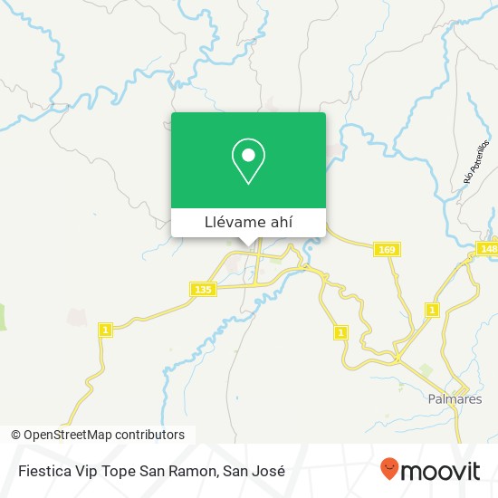 Mapa de Fiestica Vip Tope San Ramon