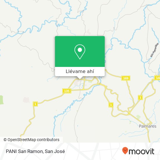 Mapa de PANI San Ramon