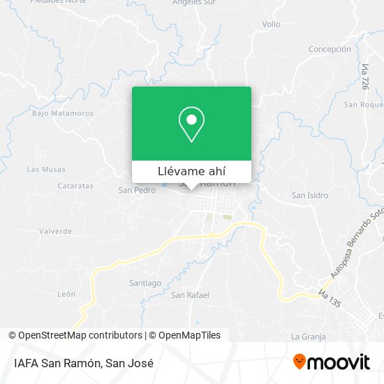 Mapa de IAFA San Ramón