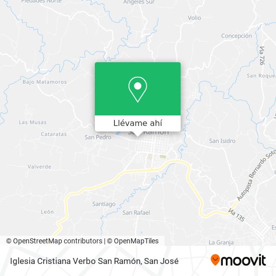Mapa de Iglesia Cristiana Verbo San Ramón