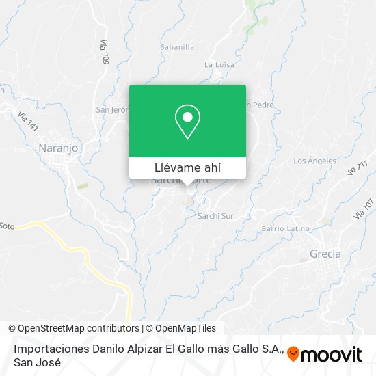 Mapa de Importaciones Danilo Alpizar El Gallo más Gallo S.A.