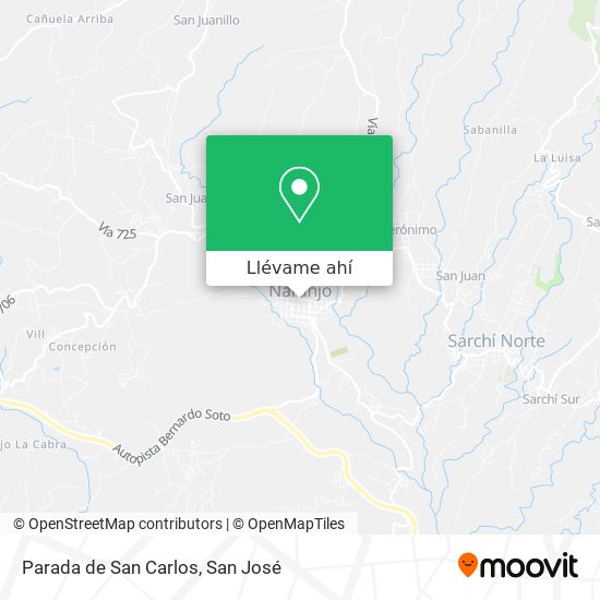 Mapa de Parada  de San Carlos