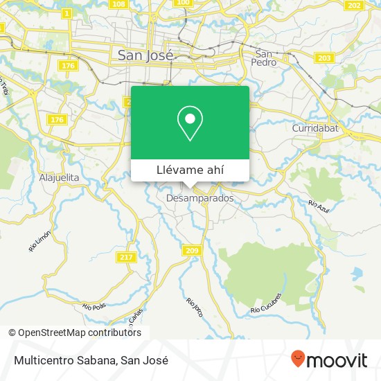 Mapa de Multicentro Sabana
