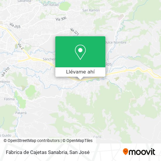 Mapa de Fábrica de Cajetas Sanabria