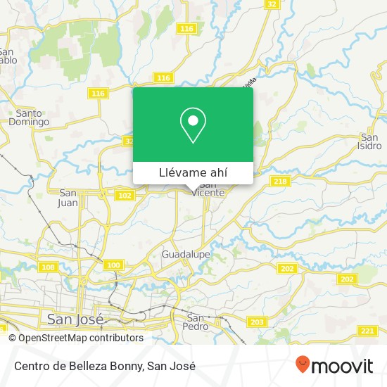 Mapa de Centro de Belleza Bonny