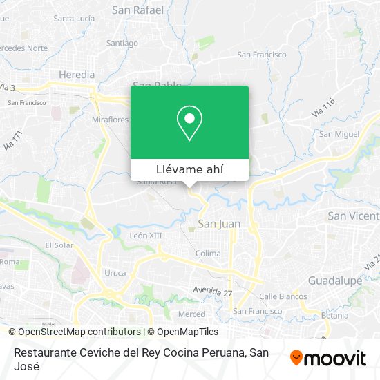 Mapa de Restaurante Ceviche del Rey Cocina Peruana