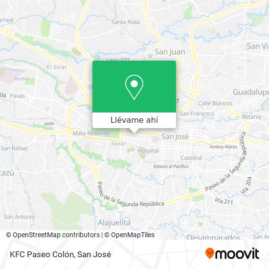 Mapa de KFC Paseo Colón