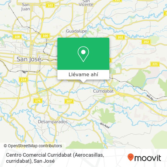Mapa de Centro Comercial Curridabat (Aerocasillas, curridabat)
