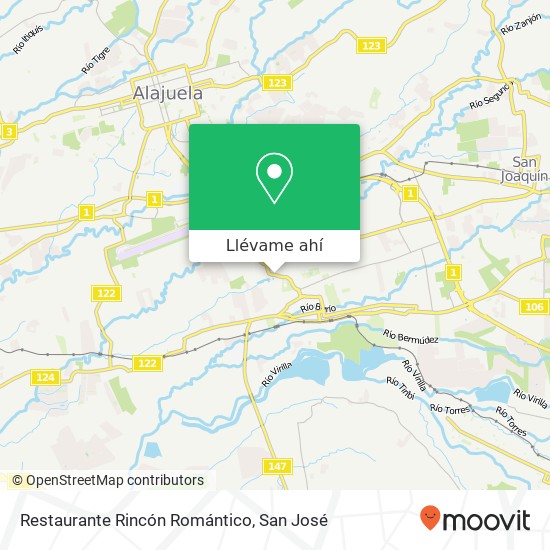 Mapa de Restaurante Rincón Romántico