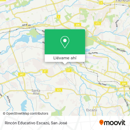 Mapa de Rincón Educativo Escazú