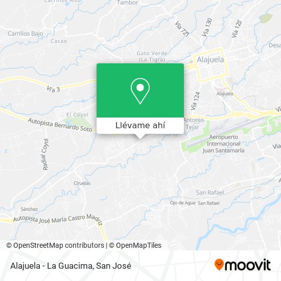 Mapa de Alajuela - La Guacima