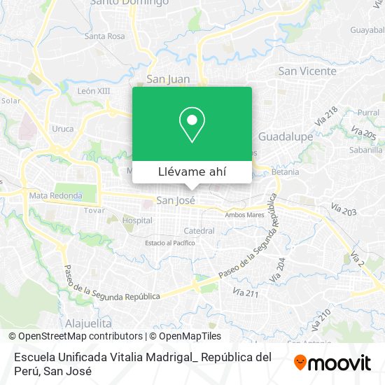 Mapa de Escuela Unificada Vitalia Madrigal_ República del Perú