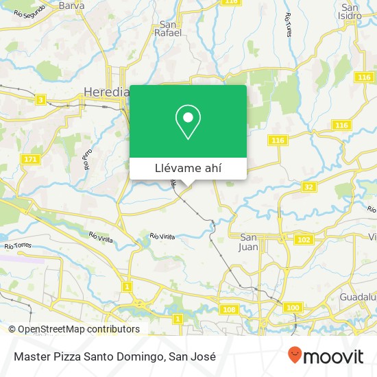 Mapa de Master Pizza Santo Domingo