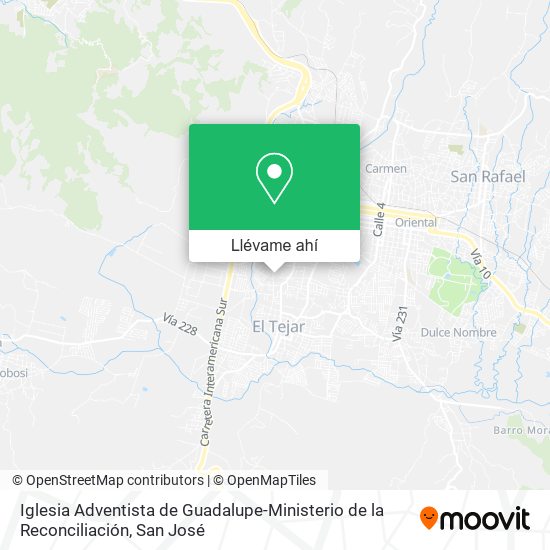 Mapa de Iglesia Adventista de Guadalupe-Ministerio de la Reconciliación