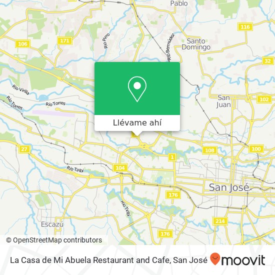 Mapa de La Casa de Mi Abuela Restaurant and Cafe