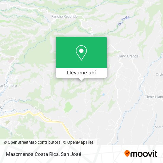 Mapa de Masxmenos Costa Rica