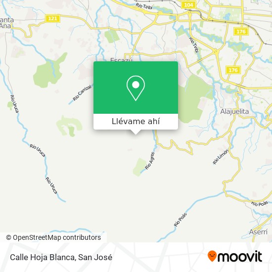 Mapa de Calle Hoja Blanca