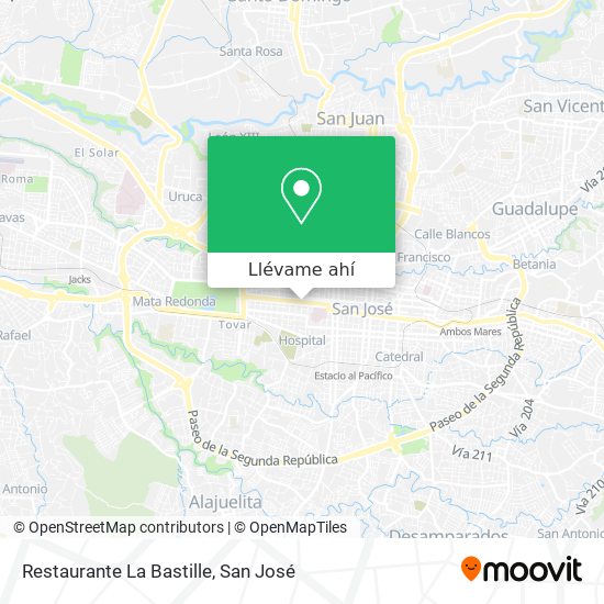 Mapa de Restaurante La Bastille