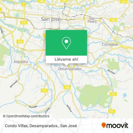 Mapa de Condo Villas, Desamparados.