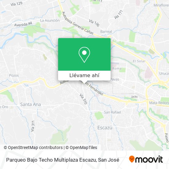 Mapa de Parqueo Bajo Techo Multiplaza Escazu