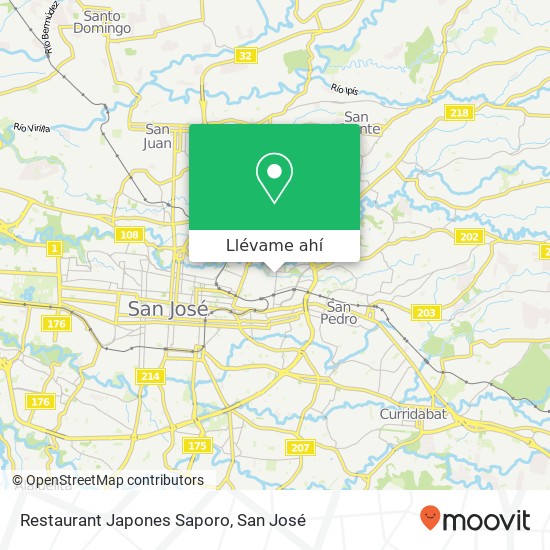 Mapa de Restaurant Japones Saporo