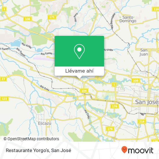 Mapa de Restaurante Yorgo's