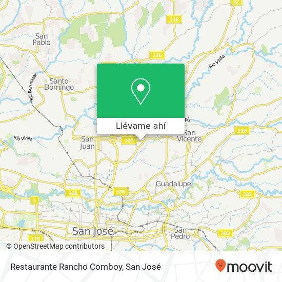 Mapa de Restaurante Rancho Comboy