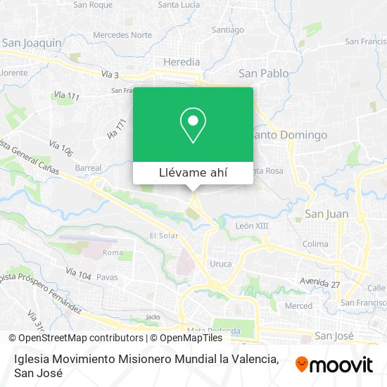 Mapa de Iglesia Movimiento Misionero Mundial la Valencia