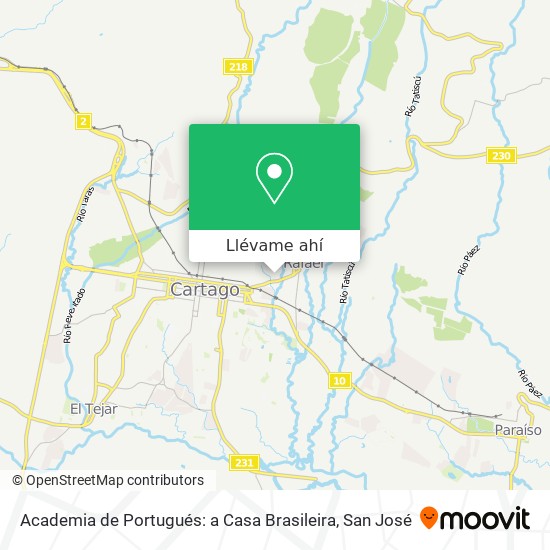 Mapa de Academia de Portugués: a Casa Brasileira