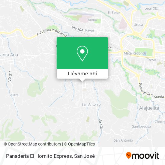 Mapa de Panadería El Hornito Express
