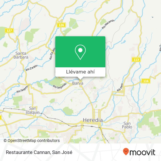 Mapa de Restaurante Cannan