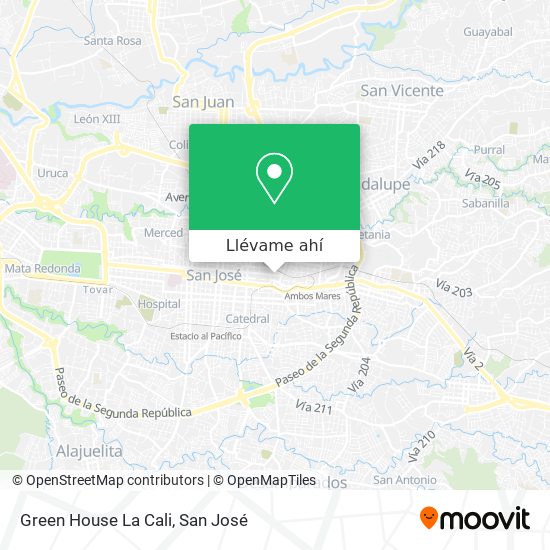 Mapa de Green House La Cali