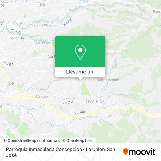 Mapa de Parroquia Inmaculada Concepción - La Unión