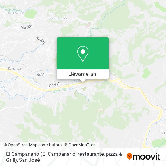 Mapa de El Campanario (El Campanario, restaurante, pizza & Grill)