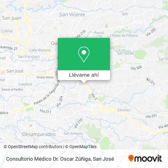 Mapa de Consultorio Médico Dr. Oscar Zúñiga