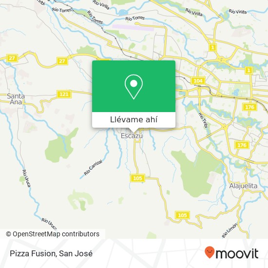 Mapa de Pizza Fusion