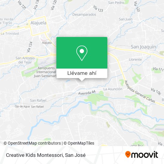 Mapa de Creative Kids Montessori