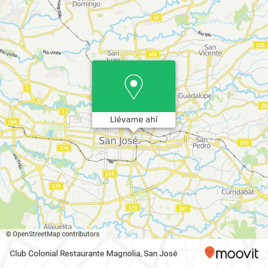 Mapa de Club Colonial Restaurante Magnolia