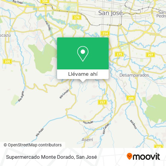 Mapa de Supermercado Monte Dorado