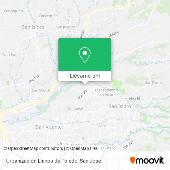 Mapa de Urbanización Llanos de Toledo