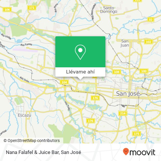 Mapa de Nana Falafel & Juice Bar