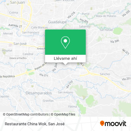 Mapa de Restaurante China Wok
