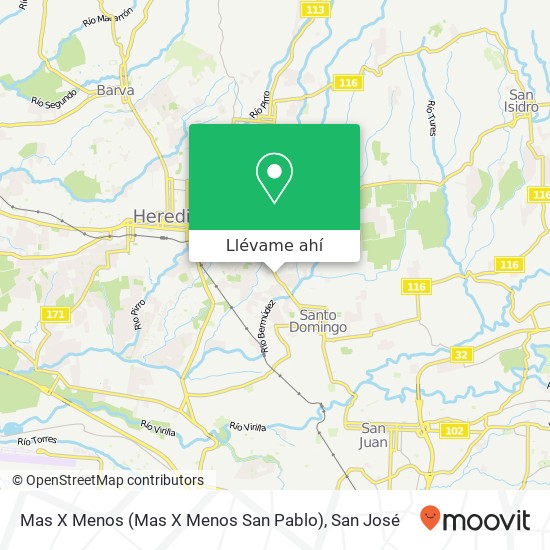 Mapa de Mas X Menos (Mas X Menos San Pablo)