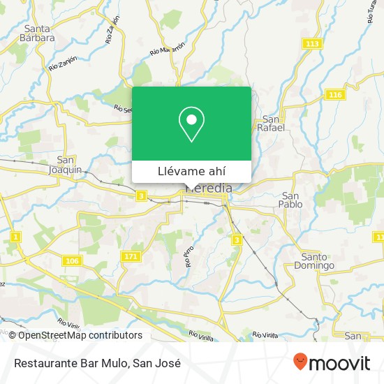 Mapa de Restaurante Bar Mulo