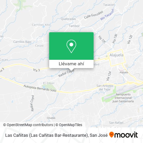 Mapa de Las Cañitas (Las Cañitas Bar-Restaurante)