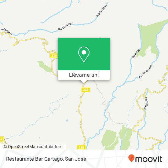 Mapa de Restaurante Bar Cartago