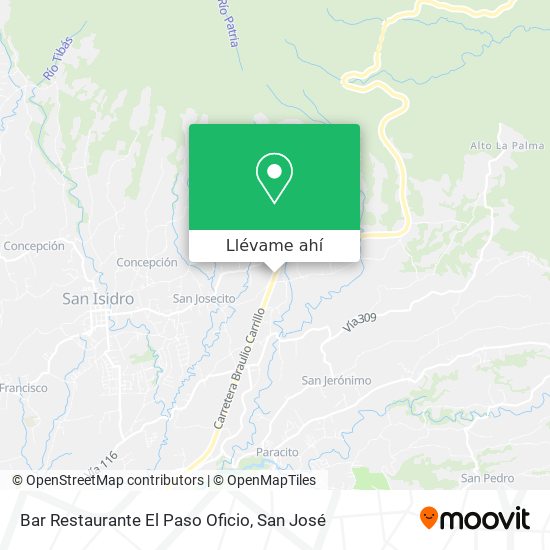 Mapa de Bar Restaurante El Paso Oficio